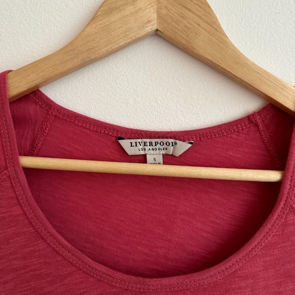 NWT Liverpool PINK Desert Blossom Short Sleeve Shirred Shirt MEDIUM - Picture 3 of 7